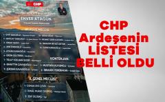 CHP'nin Ardeşen listesi belli oldu