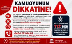 Rize'de Dolandırıcılık Uyarısı