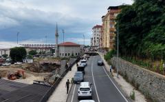 Rize’de çöken yolda önlem